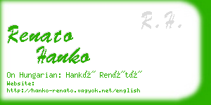 renato hanko business card